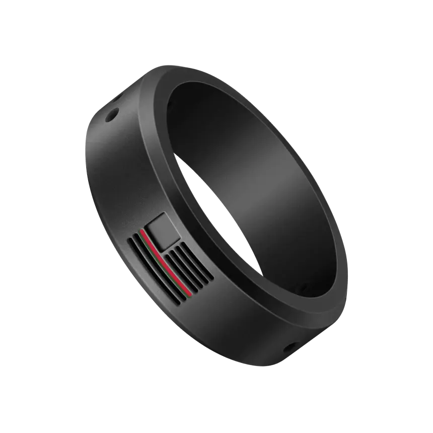Tuff Ring Thin Red Line Band - Black Design, Simple Shape, Compact Size