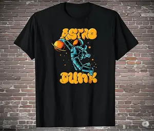 Astro Dunk - Space & Style Unisex T-Shirt Top Streetwear Tshirt Summer Casual Crewneck Shortsleeve for Everyday Wear