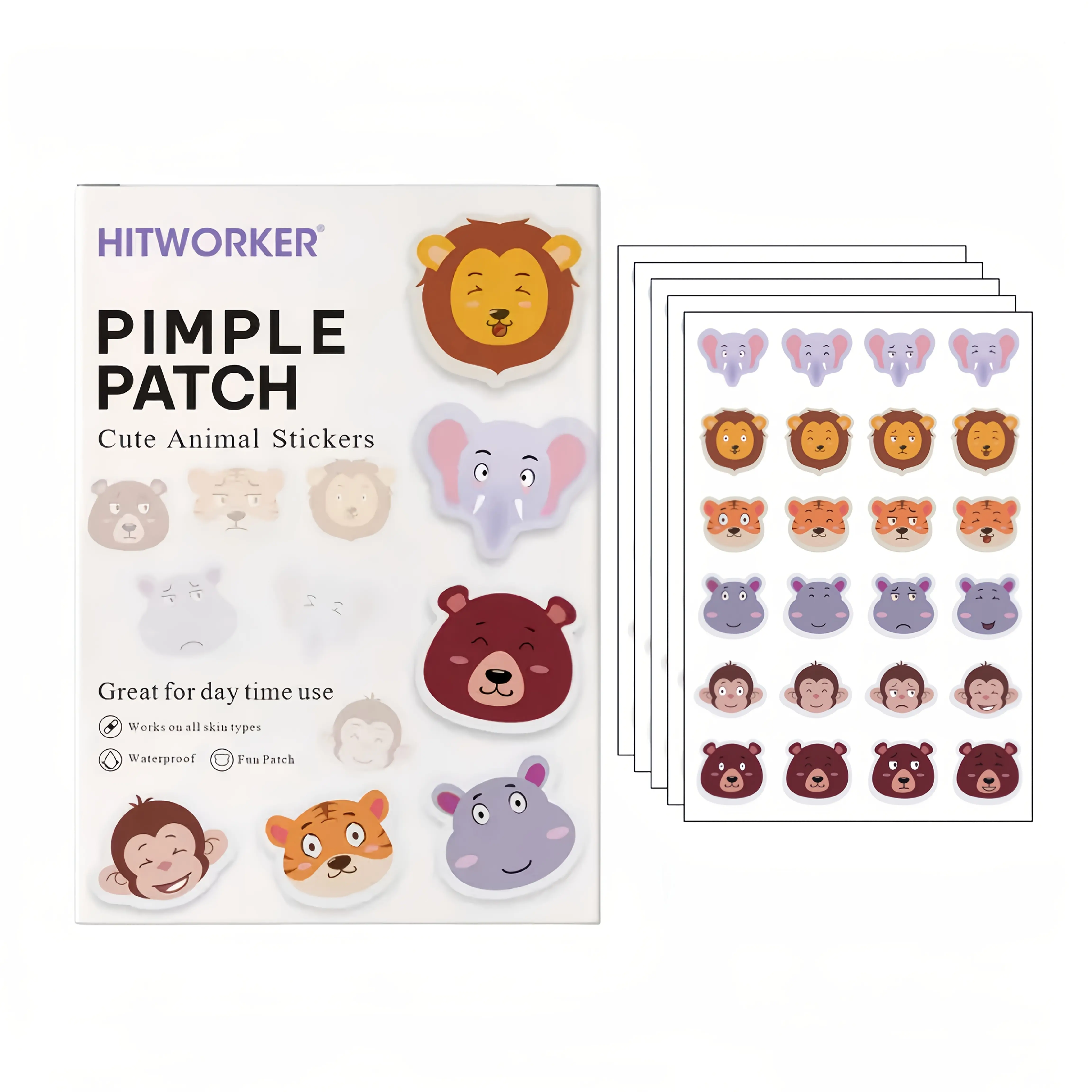 Cute Animal Hydrocolloid Patches – Fun & Effective Pimple Stickers for Clear Skin | Adorable Blemish Care Acne Gentle Peel Sensitive pimple patches pimple  pat  cfi