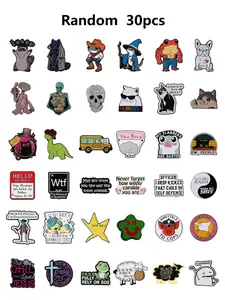 30 Pieces Cute Cartoon Brooch Set, Charm, Trendy Fashion Accessories for Bags and Clothing, Unique Gifts for Friends, Random Styles Included