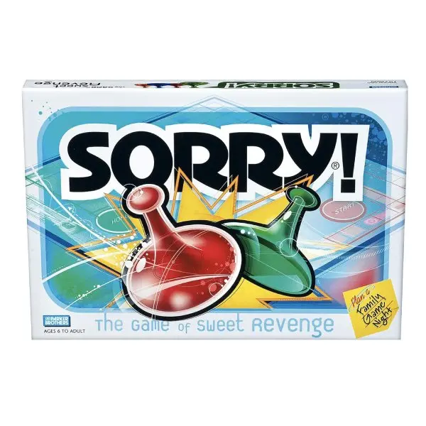 Sorry! Classic Family Board Game for Kids and Adults, Fun Strategy Game for 2–4 Players, Ages 6+