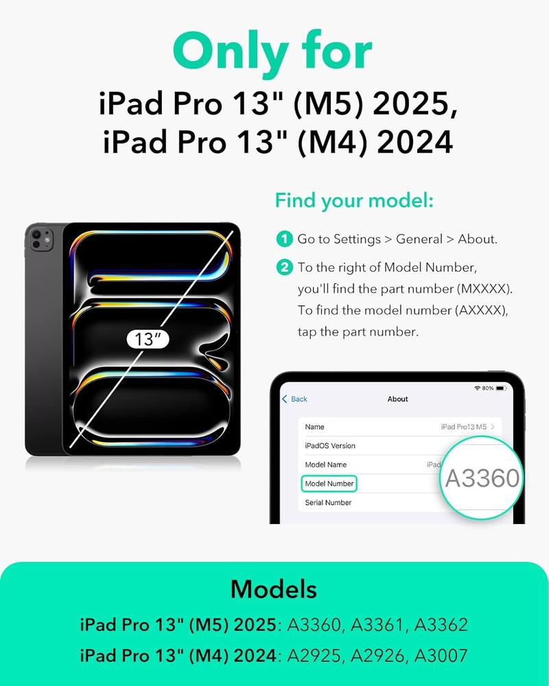 ESR for iPad A16/10th Gen Case, iPad Air 11/13 inch Case, Pro 11/13 inch case, Air 5th/4th Case, Removable Magnetic Cover, Ultra-Stable Case with Pencil Holder, 9 Standing Angles, Shift Series ESR for iPad A16/10th Gen Case, iPad Air 11/13 inch Case, Pro 11/13 inch case, Air 5th/4th Case, Removable Magnetic Cover, Ultra-Stable Case with Pencil Holder, 9 Standing Angles, Shift Series