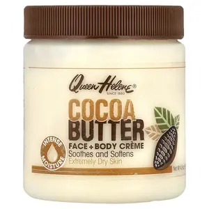 Queen Helene Face + Body Creme, Cocoa Butter, Extremely Dry Skin, 4.8 oz (136 g)