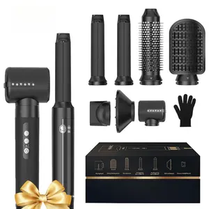7 in 1 Ionic Hair Dryer Comb with Diffuser Hot Air Styling Tool for Volume Curling Straightening 100-120V 7 in 1 Ionic Hair Dryer Comb with Diffuser Hot Air Styling Tool for Volume Curling Straightening 100-120V