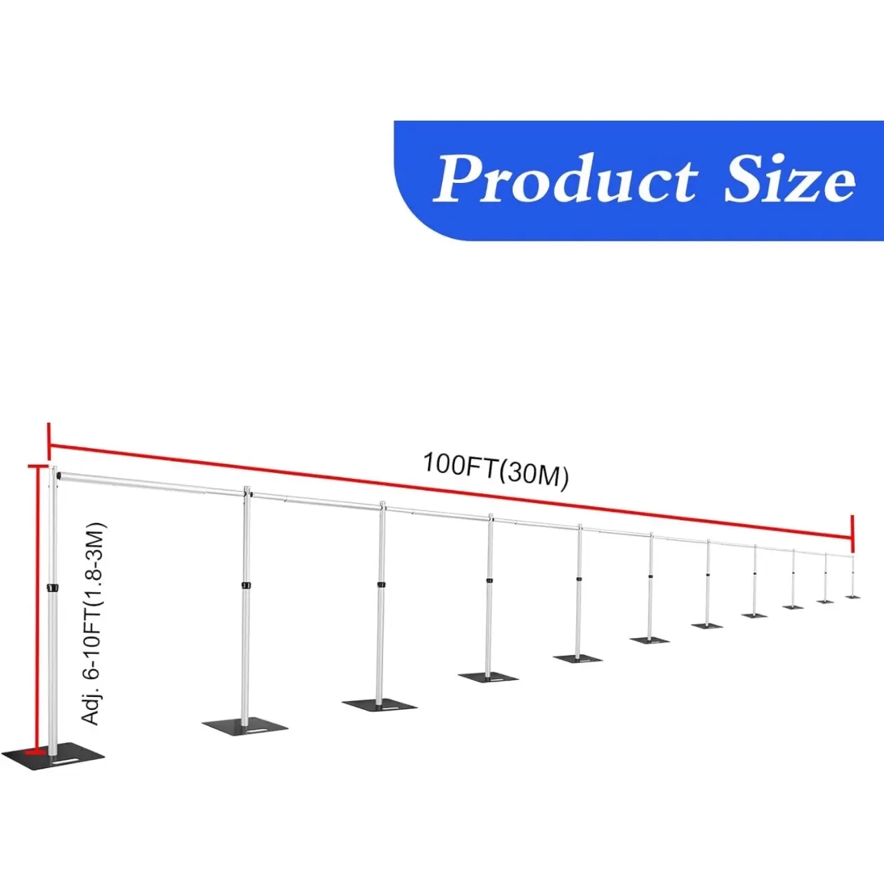 Heavy duty backdrop system decorative novelty