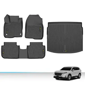 CROSSDESIGN 4PCS TPE Floor Mats Fit For 23-24 Honda CR-V Front Floor Mats&Rear Floor MatsCargo Liner All Season Waterpoof Protections
