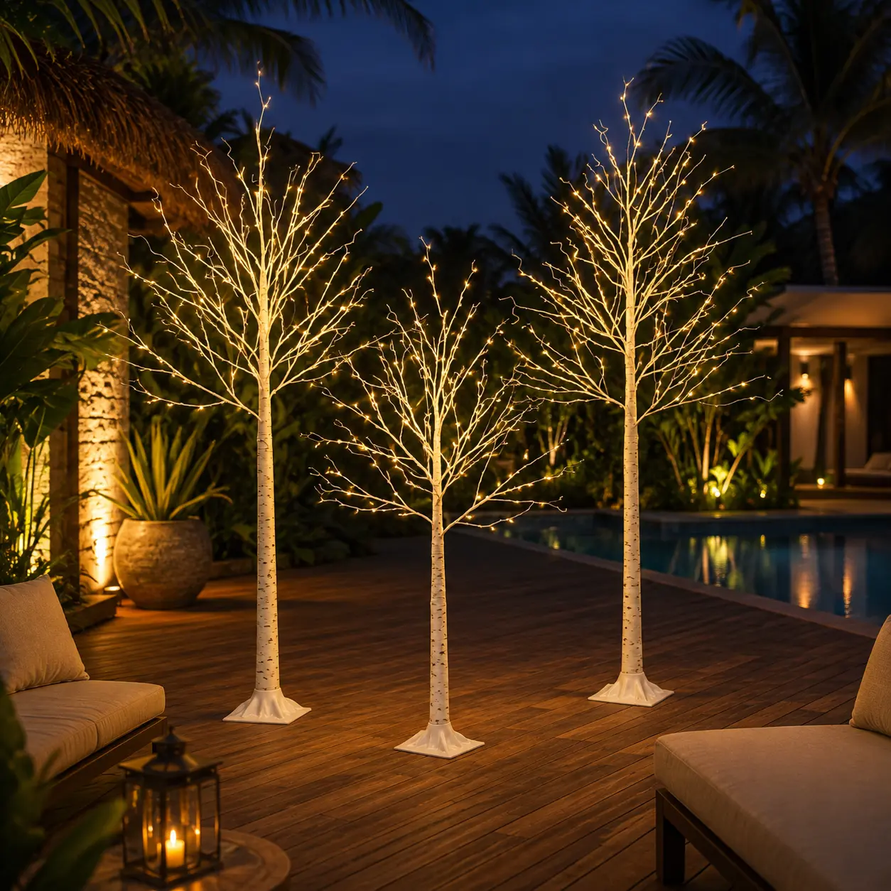 LED Birch Tree Lamp, Lighted Tree Decoration with Warm White Lights, Artificial Tree Lamp for Home Decor, Bedroom Living Room Holiday Decoration