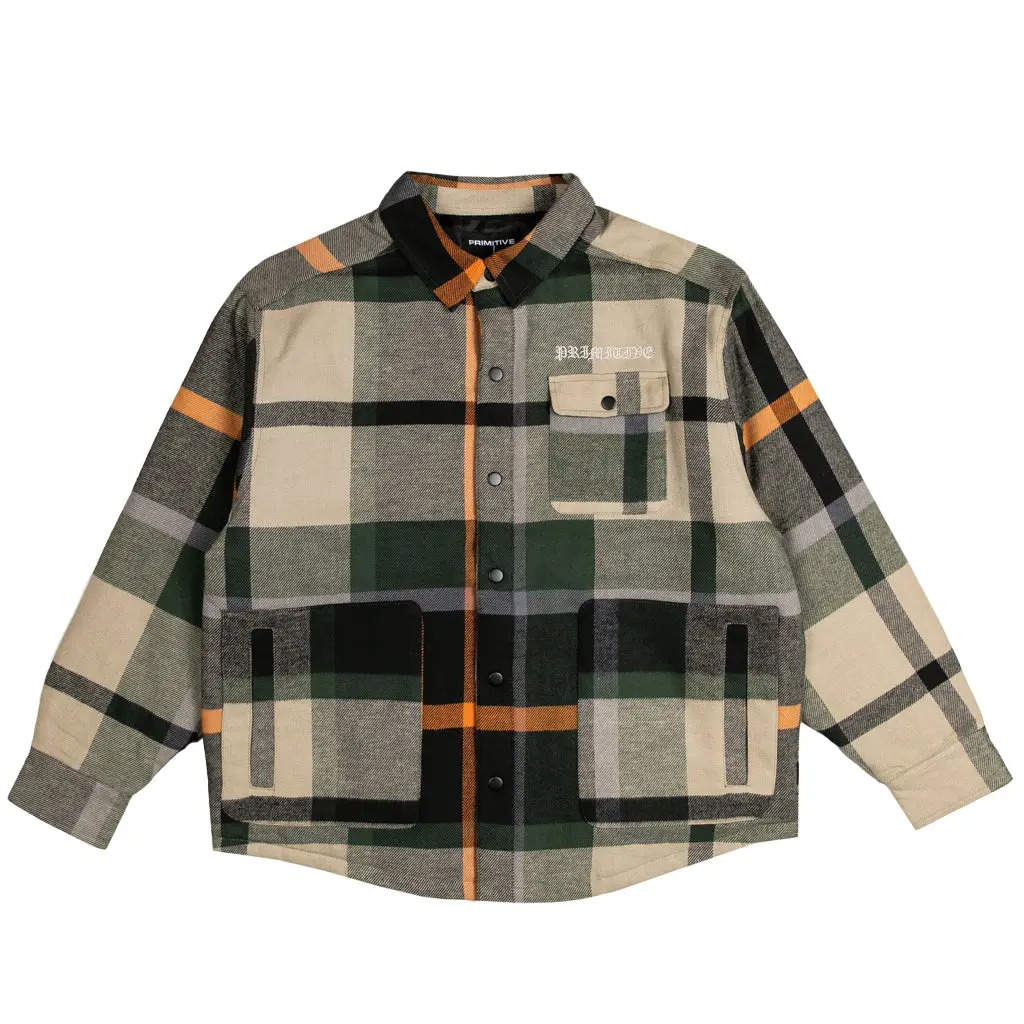 Primitive Skateboarding Men's Flannel Jacket Circuit