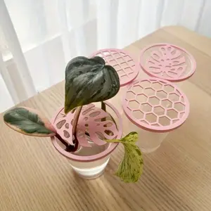 Round Plastic Plant Cutting Cup Lid Tray with Cover, Stable Seed Germination Support, Indoor Outdoor Use, Durable Growing Tray Easy Clean Design