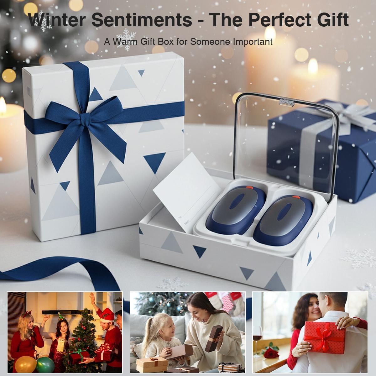 2 Pack Rechargeable Hand Warmers 2000mAh – Electric Portable Heater with 3 Heat Settings for Men & Women, Outdoor Winter Use