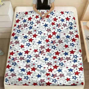 Patriotic Throw Blanket - 4th of July Memorial Day Independence Day American Flag Stars & Stripes Blankets - Red White Blue Plush Flannel USA Throw for...