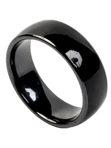 RFID Classic Black Ceramics Access Control Smart Finger Ring ID 125KHz & IC 13.56MHz Wear for Men or Women