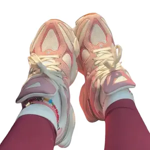 Soft Rose Pink Women's Trainers with Laces - Casual & Comfortable Sneakers for Everyday Chic Style