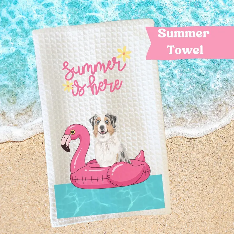 Flamingo Summer Dog towel