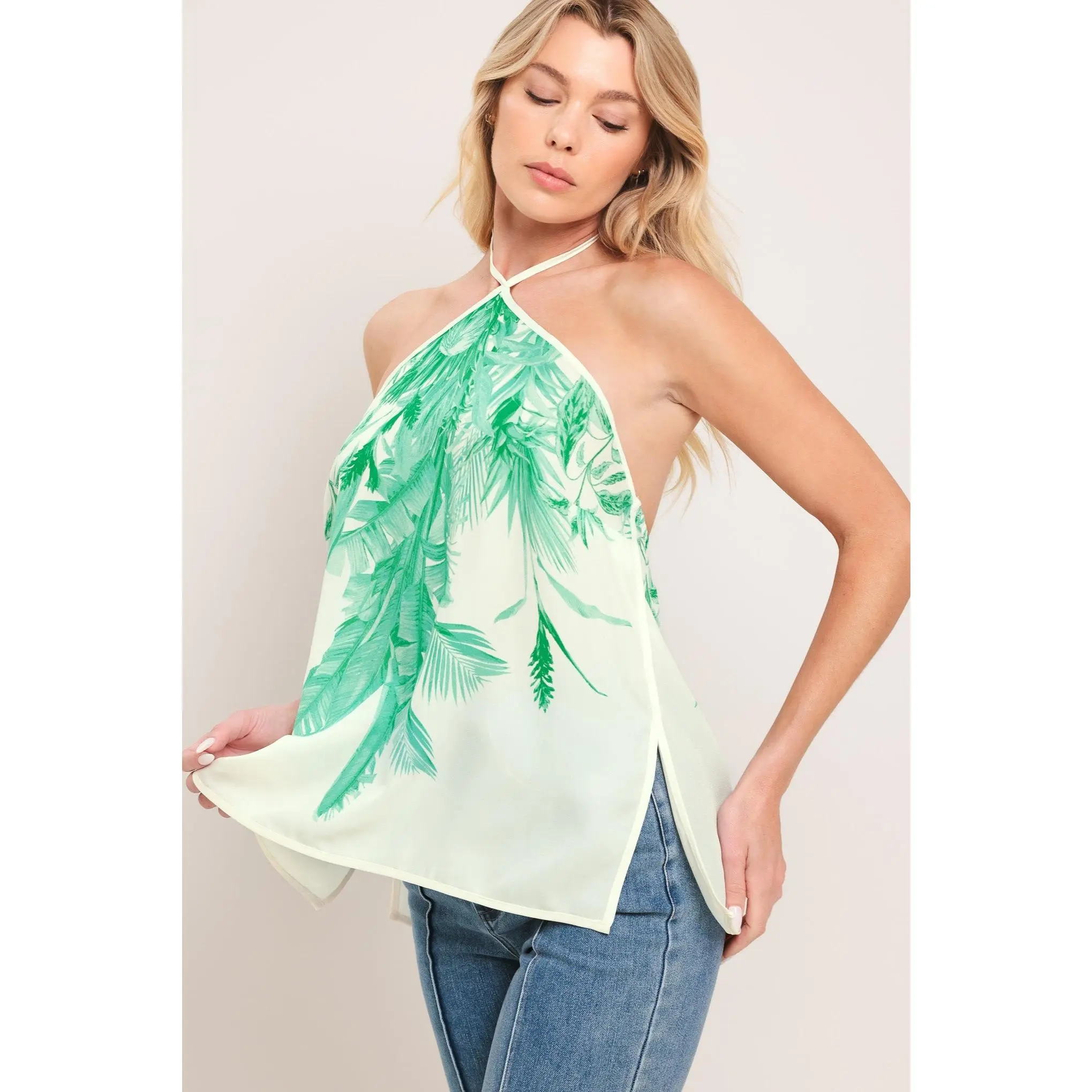 PALM SERENE WOVEN TOP