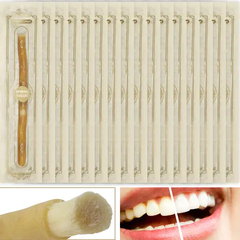 Natural Miswak Oral Cleaning Sticks - 6-Inch Non-Plastic Anti-Bacterial Chewable Toothbrushes, Vacuum-Sealed Traditional Sewak, Eco-Friendly Gentle Fiber Cleanser, 2-3wk Stick Swap for Fresh Breath, Whiter Teeth