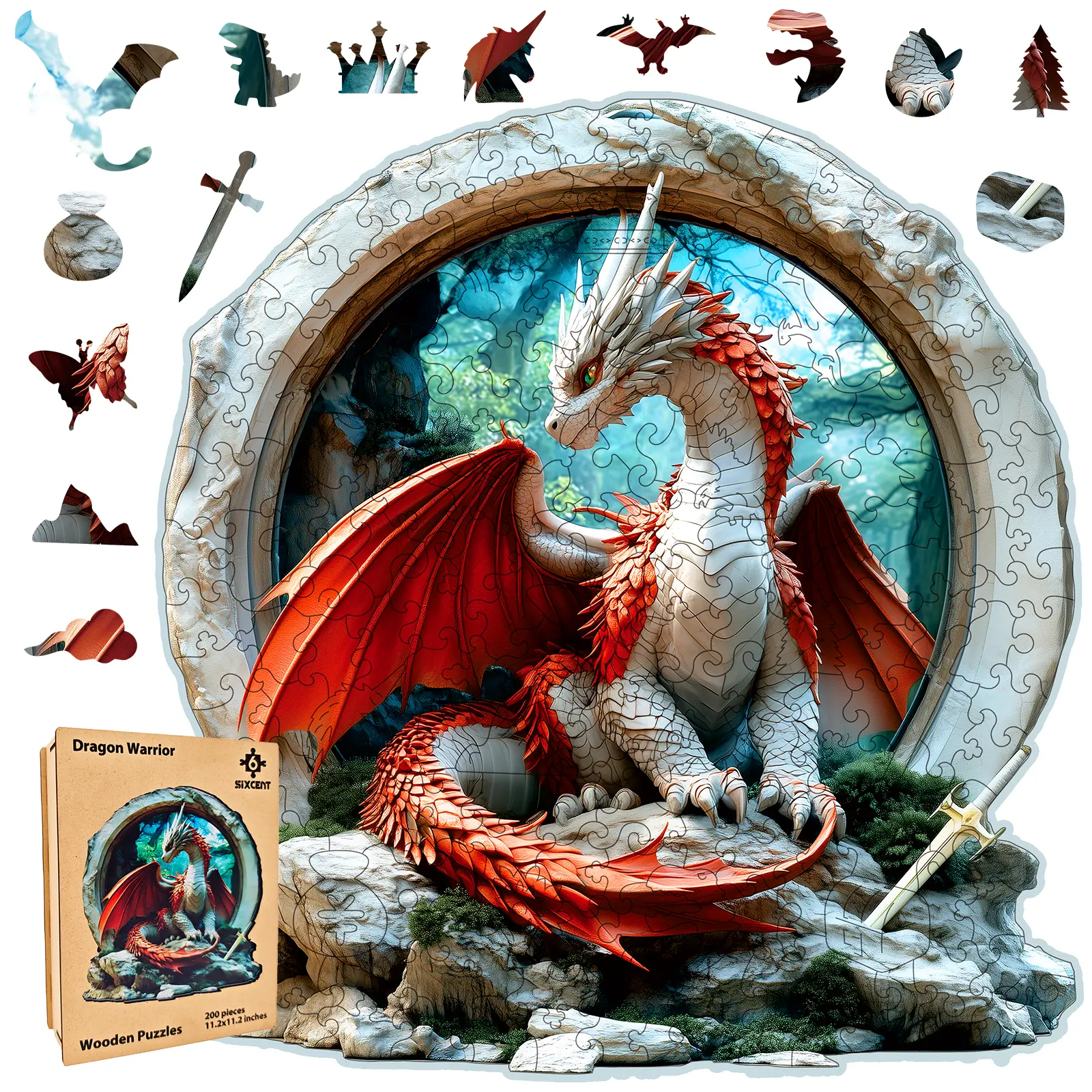 Wooden Puzzles,Flying animals Jigsaw Puzzles,Unique Shaped,Wooden Puzzle for Adults and Kids,Hoilday Gift,Family Game,Laser Cut,Sublimation Puzzle
