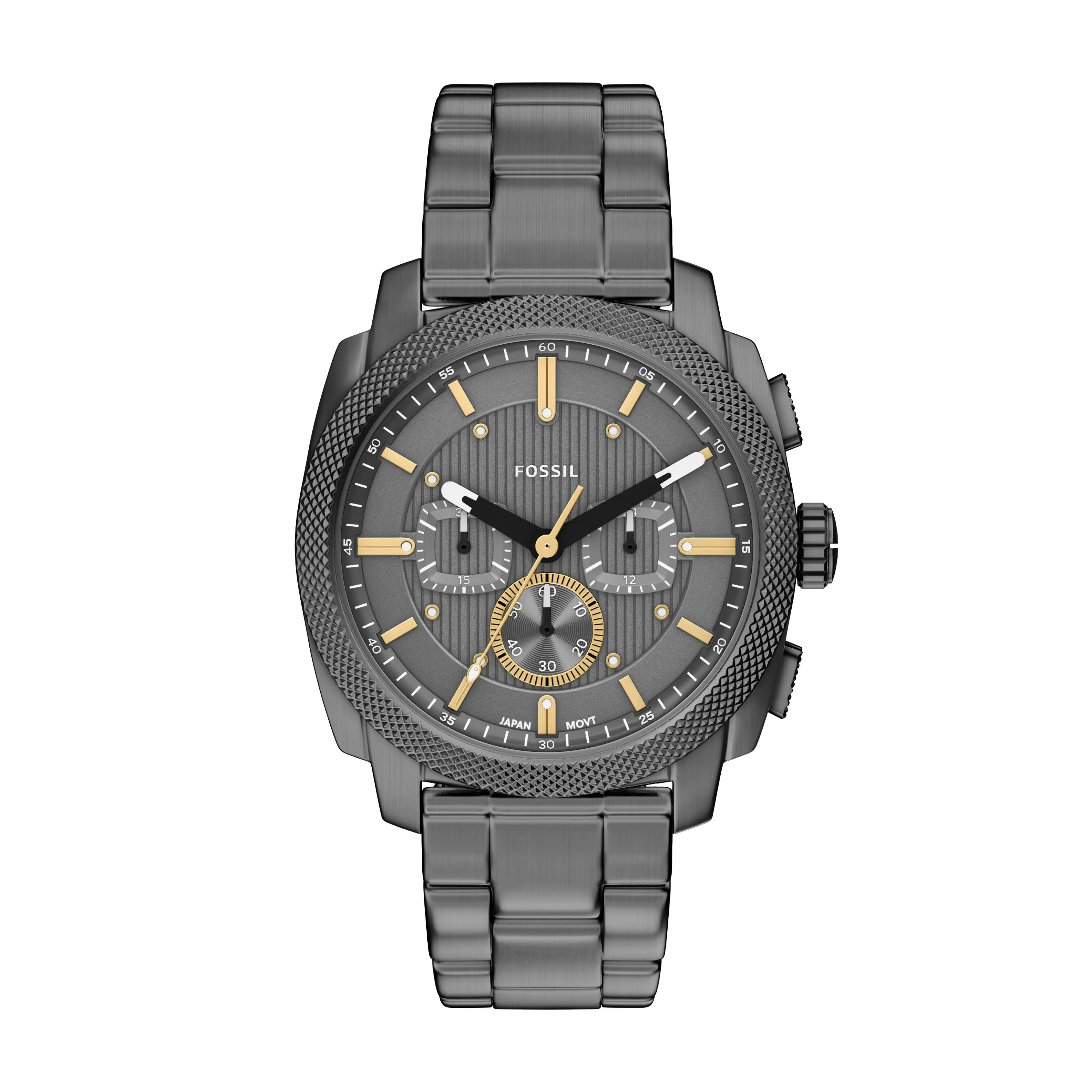Fossil Men's Machine 44mm Chronograph Smoke Stainless Steel Watch