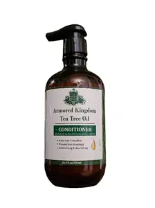 The Armored Kingdom Crown Regal Tea Tree Oil Conditioner 16.9 fl oz - Deeply Nourishing & Strengthening for All Hair Types - Natural Tea Tree Oil & Aloe Vera - Royal Care for Soft, Smooth, and Radiant Hair