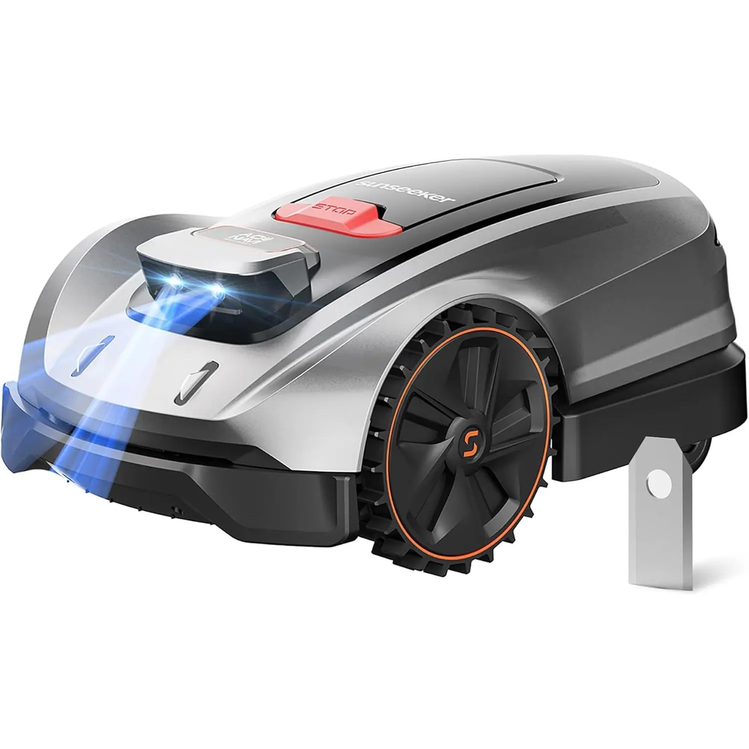 Sunseeker X3 Plus Robot Lawn Mower, Wire-Free 0.3 Acre Robotic Mower, RTK + Vision AI Navigation, Obstacle Avoidance, Ride-on-Edge Cutting, App Control, Multi-Zone Management