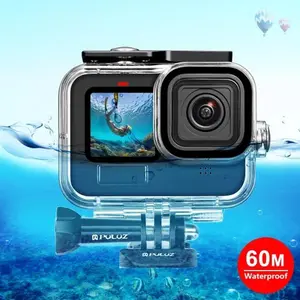 For GoPro HERO13/12/11/10/9 Black PULUZ 60m Waterproof Housing Protective Case with Buckle Basic Mount & Screw