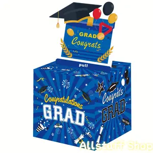 Blue Graduation Surprise Money Box - Creative Cash Gift Box for Grad Party Decor & Celebration, Perfect Graduation Gift Idea, Cash Gift, Surprise, Graduation Ceremony Occasion