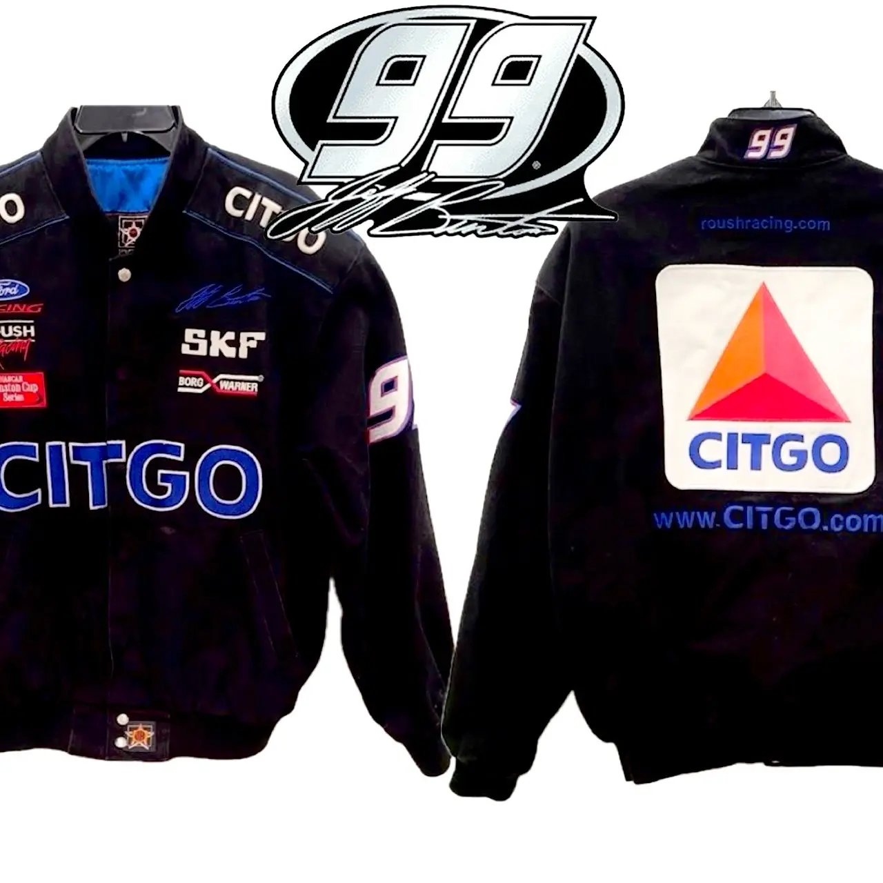 Jeff Burton Citgo NASCAR jacket Y2K - TikTok Shop