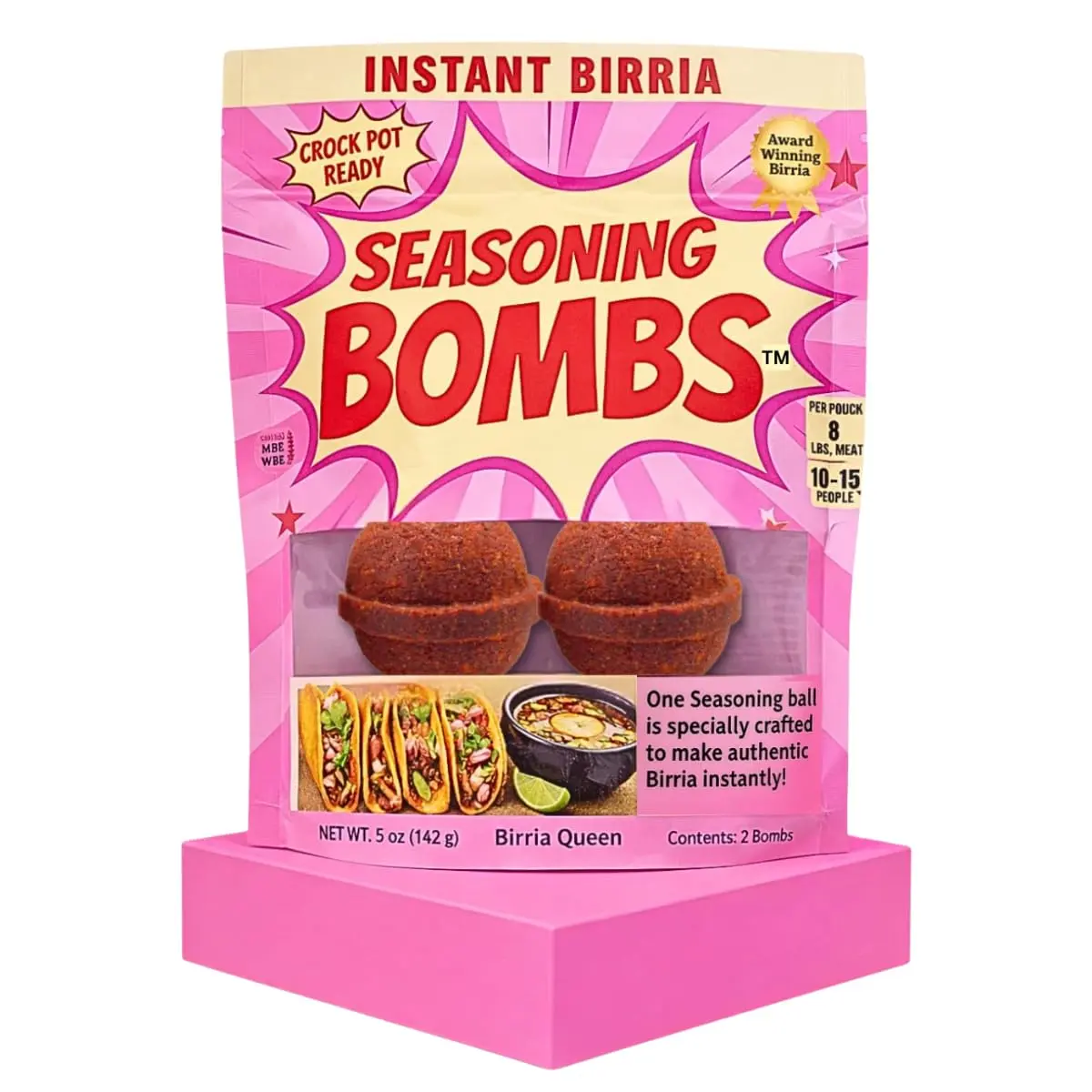 Birria Seasoning Bombs (2 Bombs) – Mexican Style Spice Blend for Tacos, Quesabirria, Burritos & More | Easy Stovetop, Slow Cooker & Pressure Cooker | Feeds 5–7 per Bomb Flavor