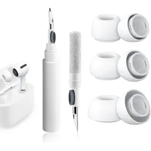 3 Pairs Replacement Ear Tips for Airpods Pro 2nd/1st Generation with Noise Reduction Hole, Silicone Ear Tips for Airpods Pro with Portable Storage Box and Fit in The Charging Case with Cleaner Kit