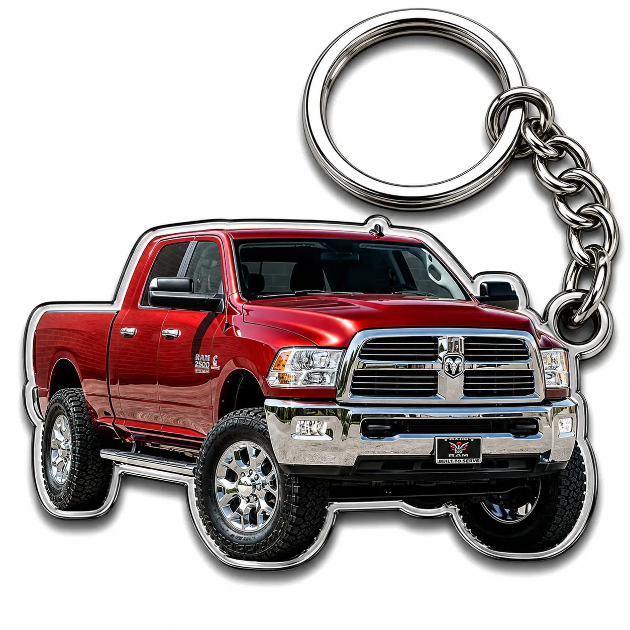 RAM 2500 Heavy Duty Keychain – 4x4 Diesel Pickup Truck Key Ring, Rugged Truck Accessory, Gift for RAM Owners & Truck Lovers