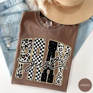 Comfort Colors Christian Pray Shirt Comfort Colors, Leopard Checkered Faith Graphic Tee, Retro Christian Print Shirt, Gift For Men For Women,  Classic