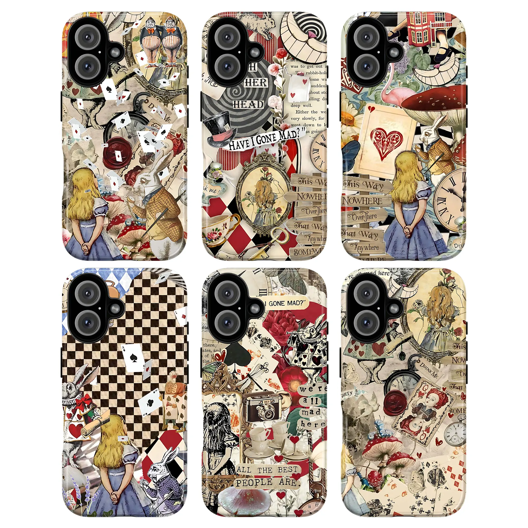 Retro Music Collage Phone Case for iPhone 17 16 15 14 13 12 11, Vintage Guitar and Musical Notes Aesthetic Cover, Classic Melody Inspired Protective Case, Nostalgic Art Design, Gift for Music Lovers