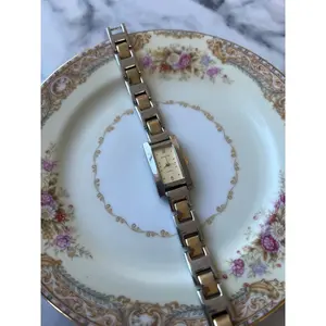 Two Tone Rectangular Watch