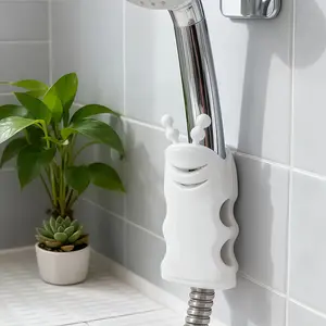 Adjustable Silicone Shower Head Holder with Strong Suction Cup, No Drilling Required, Detachable and Reusable, Suitable for Bathroom and RV, Showerhead Holder