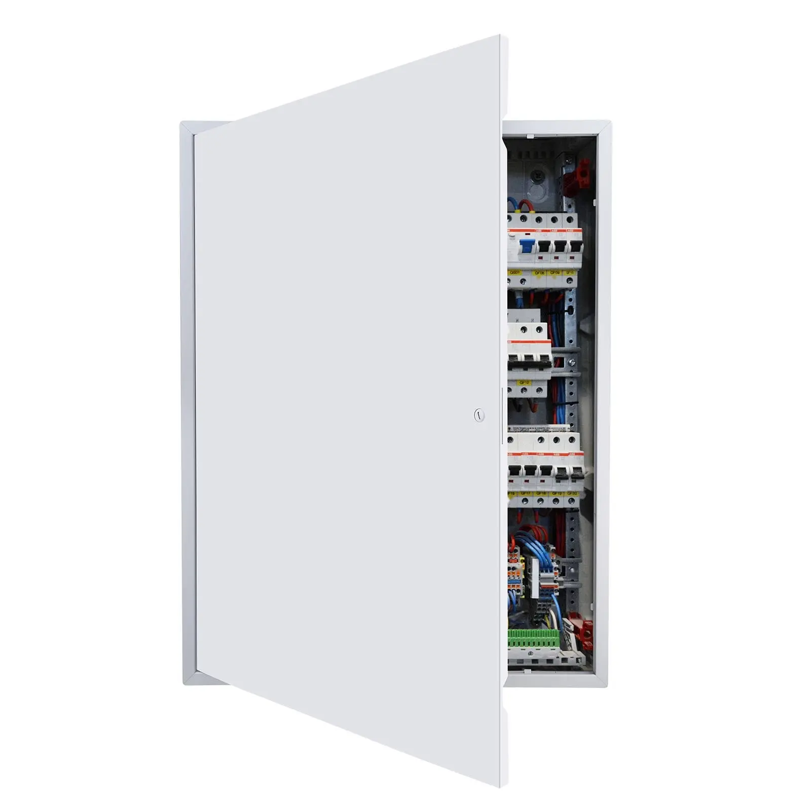 Access Panel For Drywall, 33.2 X 25.2 In Galvanized Steel Access Door, Easy Install Hinged Service Panel With Screwdriver Latch, For Ceiling Plumbing Electrical, 24.4 X 32.4 In Cutout Size, White