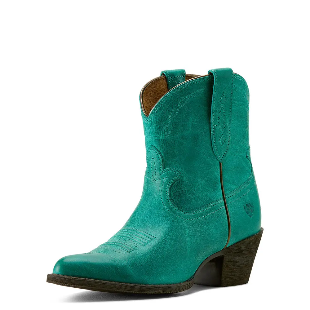 10063939 Ariat Women's Maggie J Toe Western Boot - Deep Turquoise