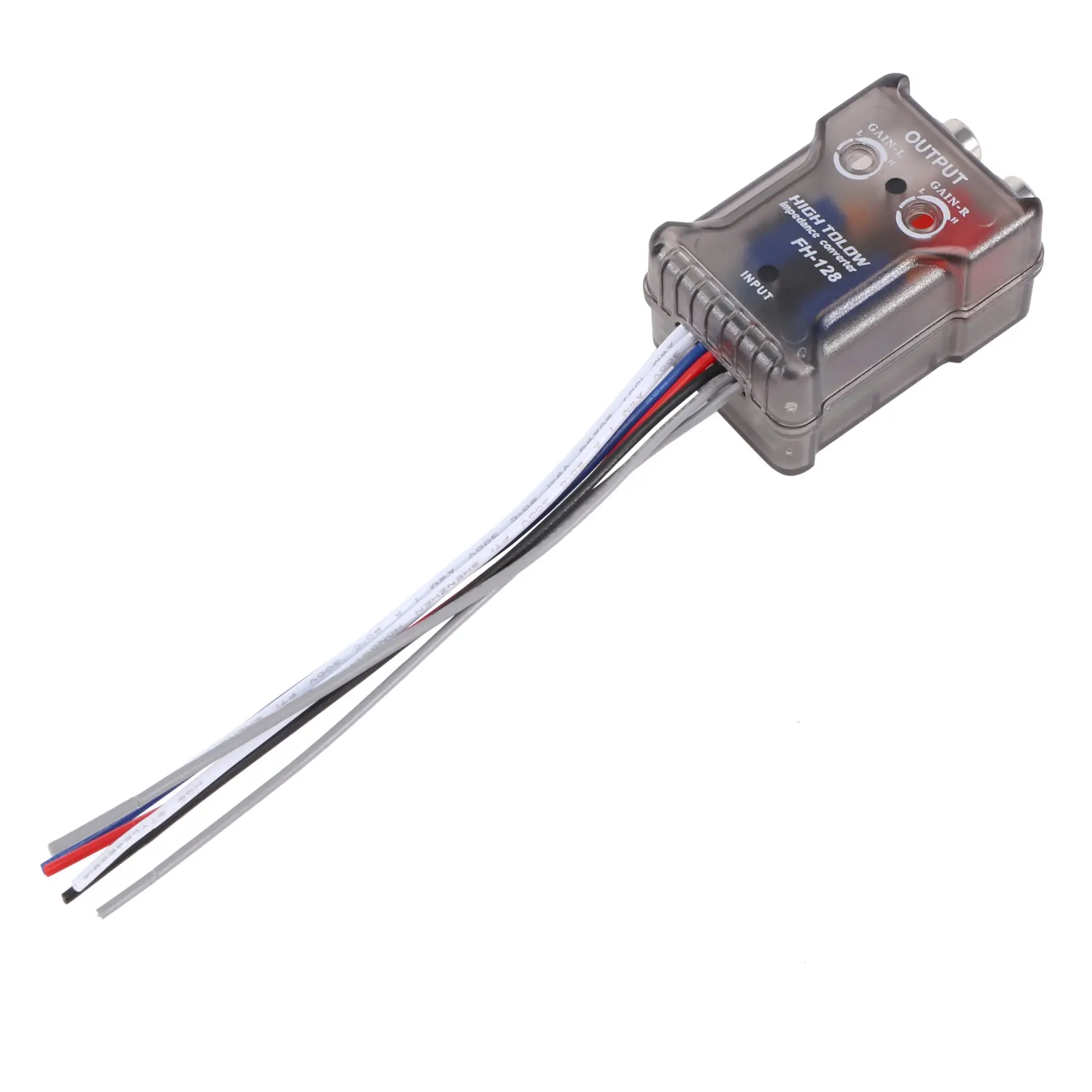 High Level Speaker Signal to Low Level RCA Adapter Car Audio High to Low Subwoofer Audio Converter