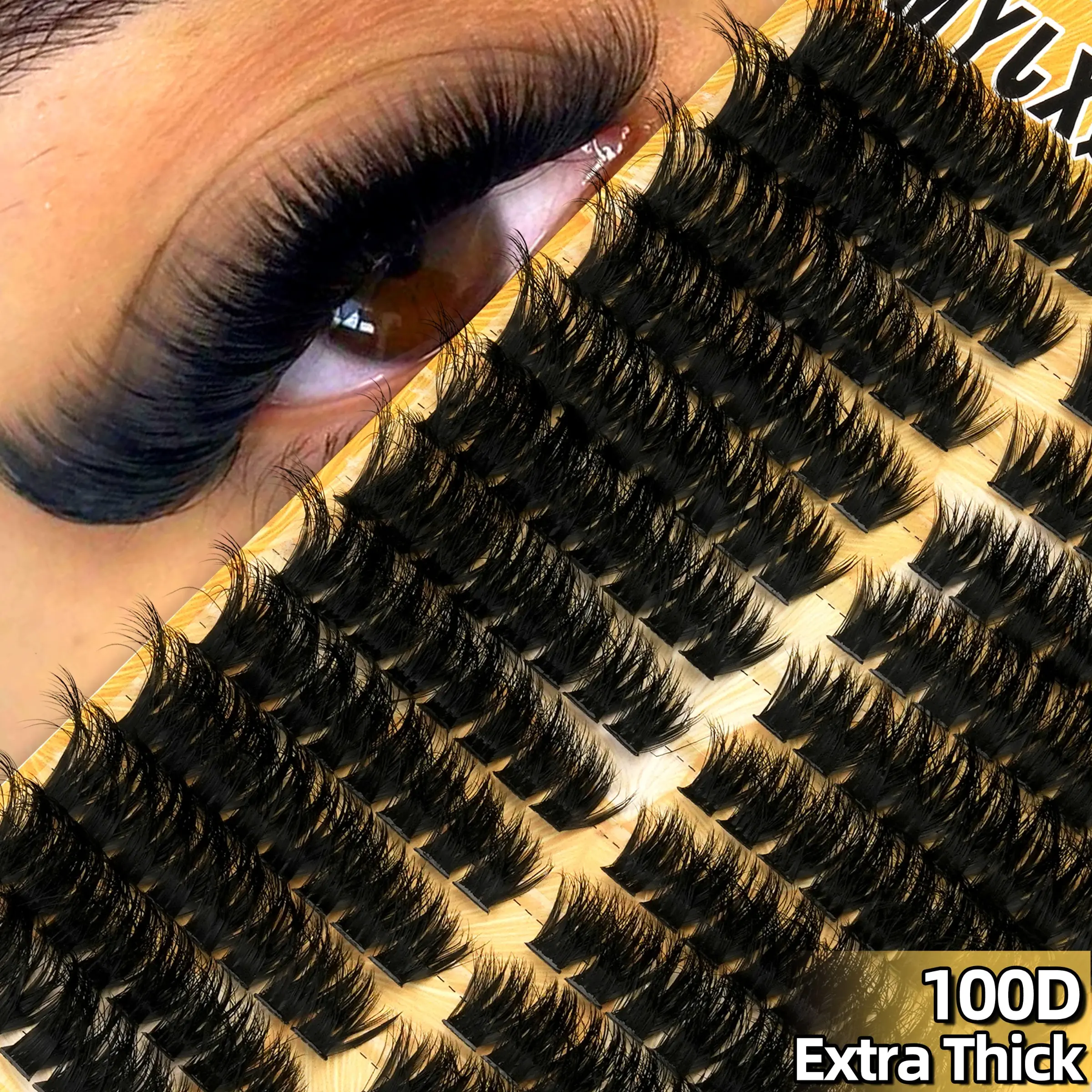 13 Rows 208 Individual Volume Lash Clusters, 100D Curl, 10-18mm, DIY False Lashes, Eyelash Extensions, Natural Look, Reusable, for Beginners, Weddings, Travel
