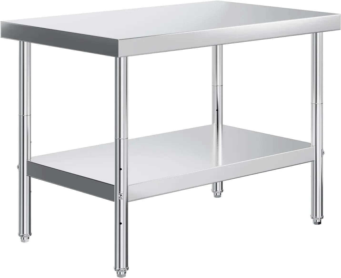[Summerwins] [SummerFinds] AMERLIFE Stainless Steel Table, Kitchen Prep Table with Adjustable Undershelf, NSF Certified Metal Surface (Includes Wheels & Backsplash) for Home Kitchen, Restaurant, Hotel, and Garage