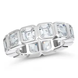 Men's 6.5 Carat Asscher Ring in Platinum