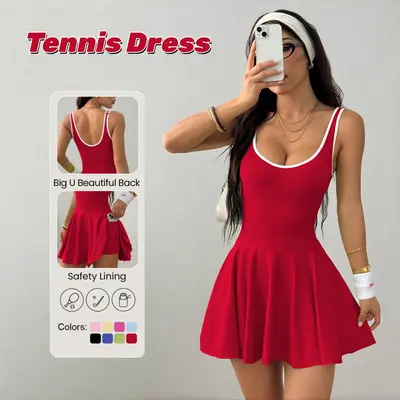 Dark Green Athletic Dress - TikTok Shop