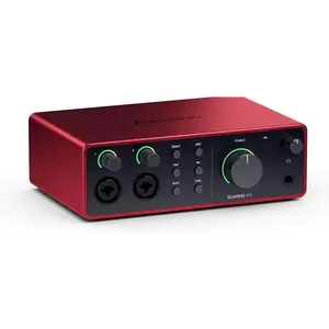 Focusrite Scarlett 4i4 4th Gen USB Audio Interface for Music Recording Podcast Streaming Studio