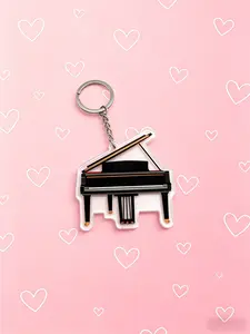 Acrylic Musical Instrument Keychain, Unique Gift for Music Lovers, Valentine's Day Present, Interesting Keychain for Sports Outdoor Backpack