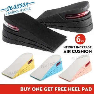 6cm Height Increase half Insoles 3-layer Air Cushion Heel Insert Lift Shoes Insole for Men and Women