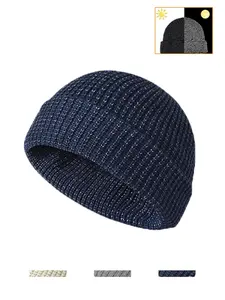 2026 New Reflective Knit Beanie Hat, Night Personal Style, Y2K Running Walking Winter Warm Cap, Unisex Woolen Reflective Hat, Holiday Gift