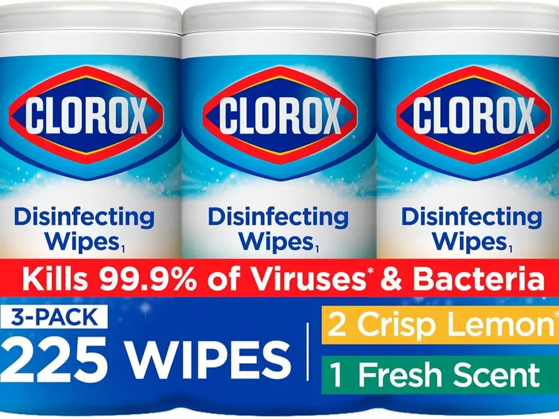 Clorox Disinfecting Wipes Value Pack, Household Essentials, 75 Count, Pack of 3 (Package May Vary)