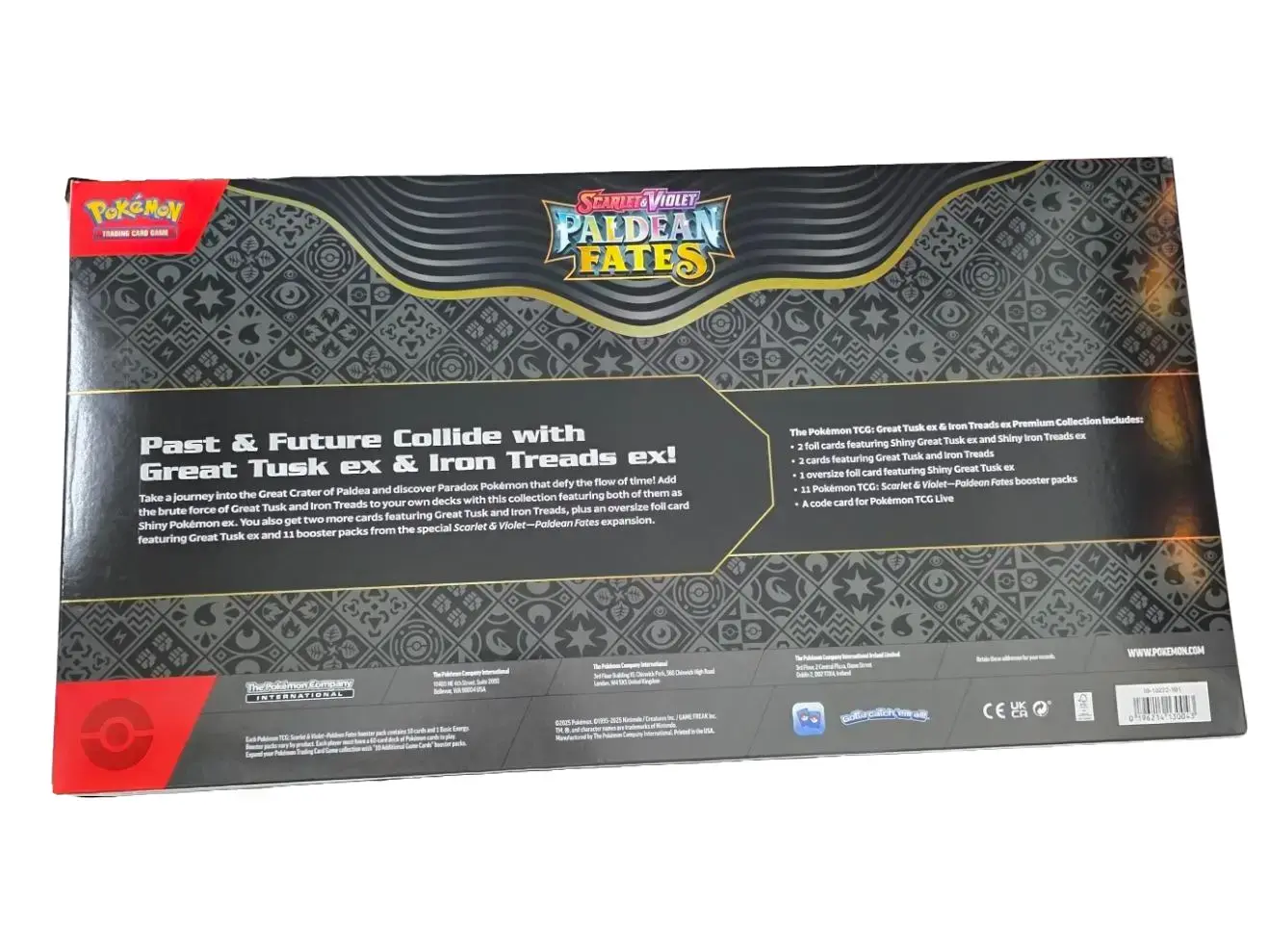 Paldean Fates Great Tusk ex & Iron Treads ex Premium Collection - TikTok  Shop