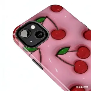 3D Cherry Y2K Coquette Case, Cherries iPhone Case Print For iPhone 17 16 15 14 13 12 11
