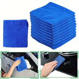 5pcs Microfiber Car Cleaning Towel Automobile Motorcycle Washing Glass Household Cleaning Small Towel, Microfiber Cleaning Cloths