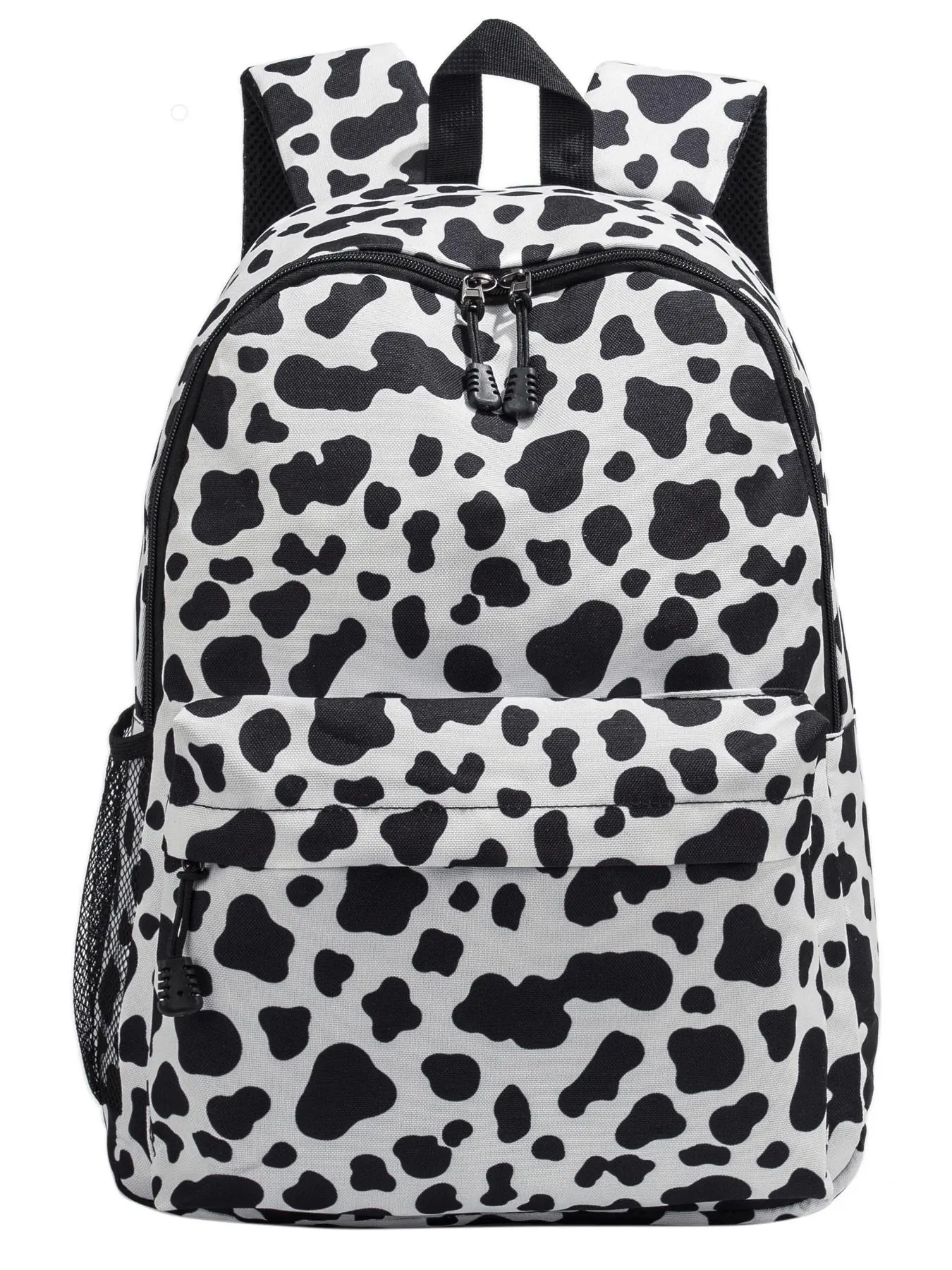 Women's All Over Leopard & Flower Print Backpack, Casual Large Capacity School Bag, Lightweight Waterproof Backpack for Women & Men, Stylish Daypack, Casual Printed Backpack, Zipper Backpack